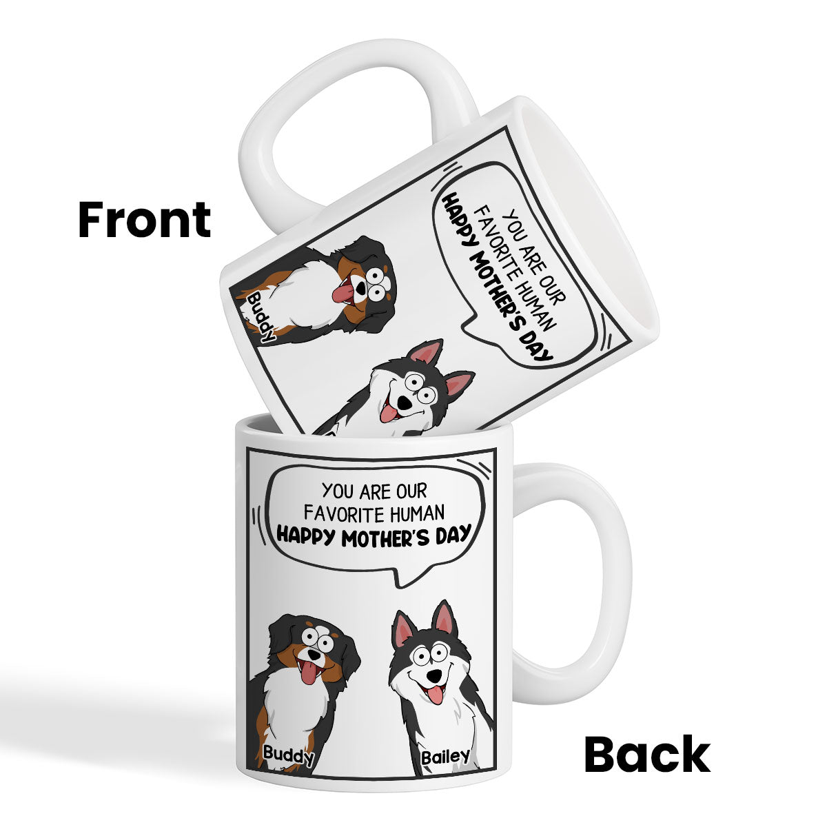 Mom You Are My Favorite Human Happy Mother‘s Day Conversation Box Gift For Dog Mom Personalized Mug