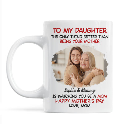 To My Daughter Photo Insert Happy Mother‘s Day Personalized Mug