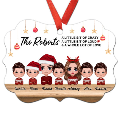 Doll Family Whole Lot Of Love Personalized Christmas Ornament