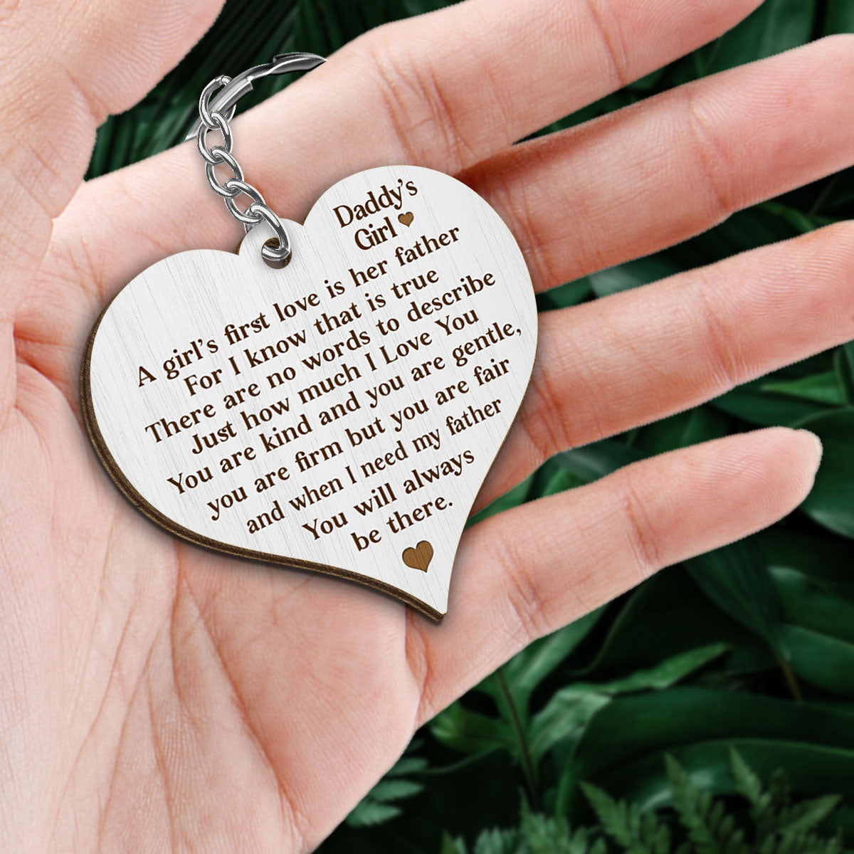 Daddy‘s Girl Personalized Wooden Keychain