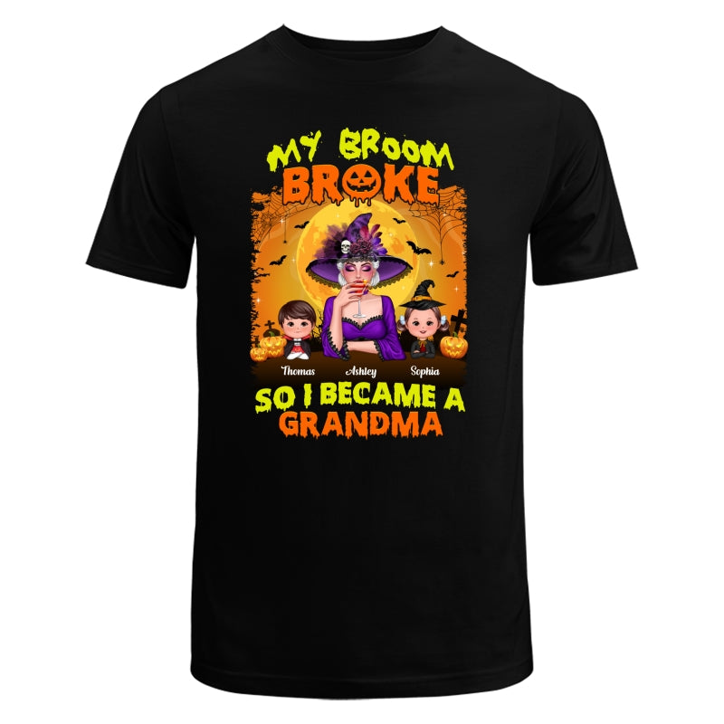Yellow And Orange Grandma Witch Personalized Shirt