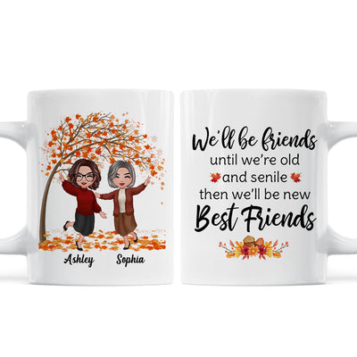 Fall Season Happy Doll Old Besties Personalized Mug