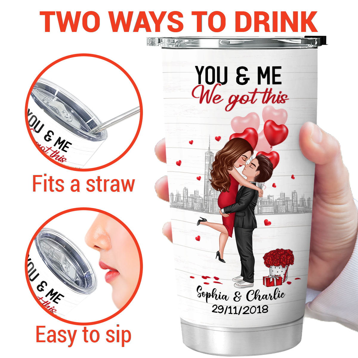 To My Wife Valentine‘s Day Gift For Him For Her Personalized Tumbler