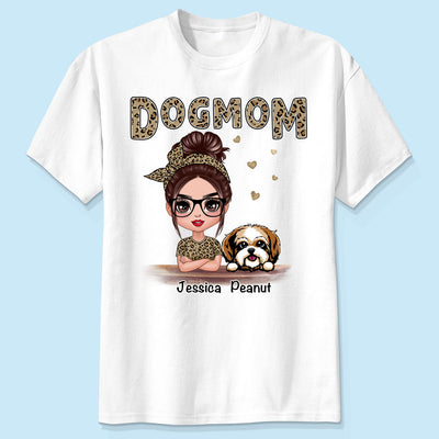 Leopard Shirt Doll Dog Mom Personalized Shirt