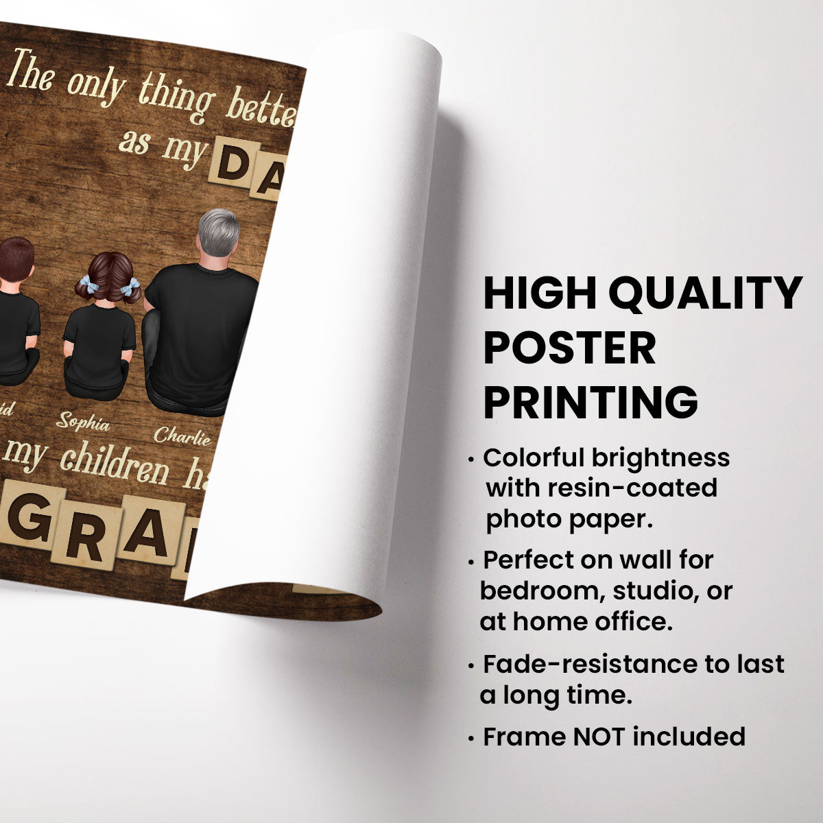 My Children Having You As Their Grandpa Personalized Poster, Gift For Dad, Grandpa