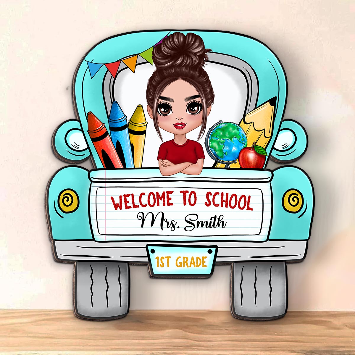 Teacher Truck Welcome Personalized Wood Sign, Teacher Appreciation Gift, Classroom Decor, Welcome Back To School