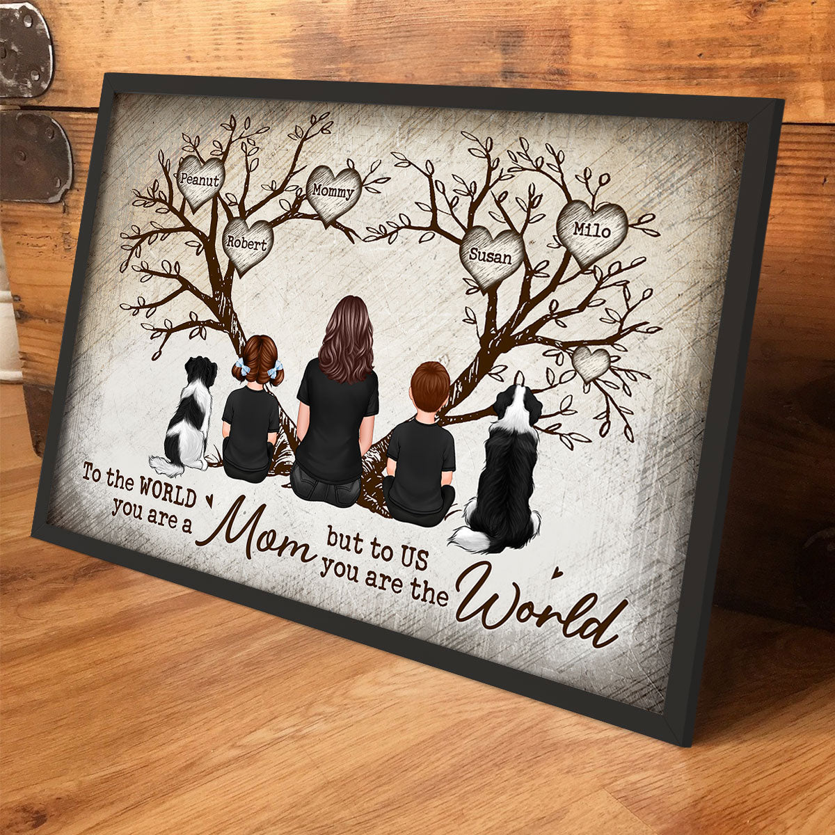 A Tree Of Family Hearts To The World You Are A Mom Personalized Poster, Gift For Mom
