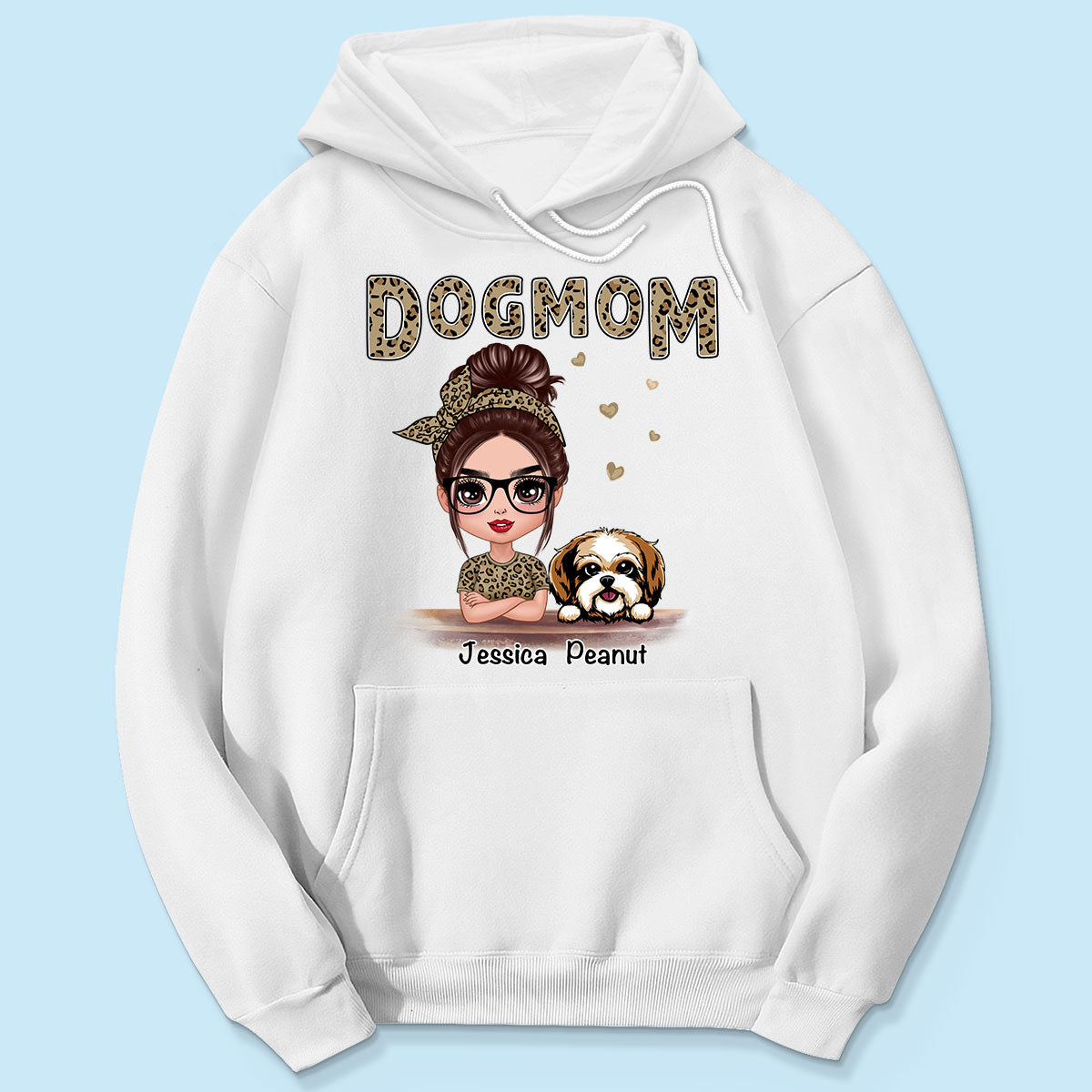 Leopard Shirt Doll Dog Mom - Personalized Shirt