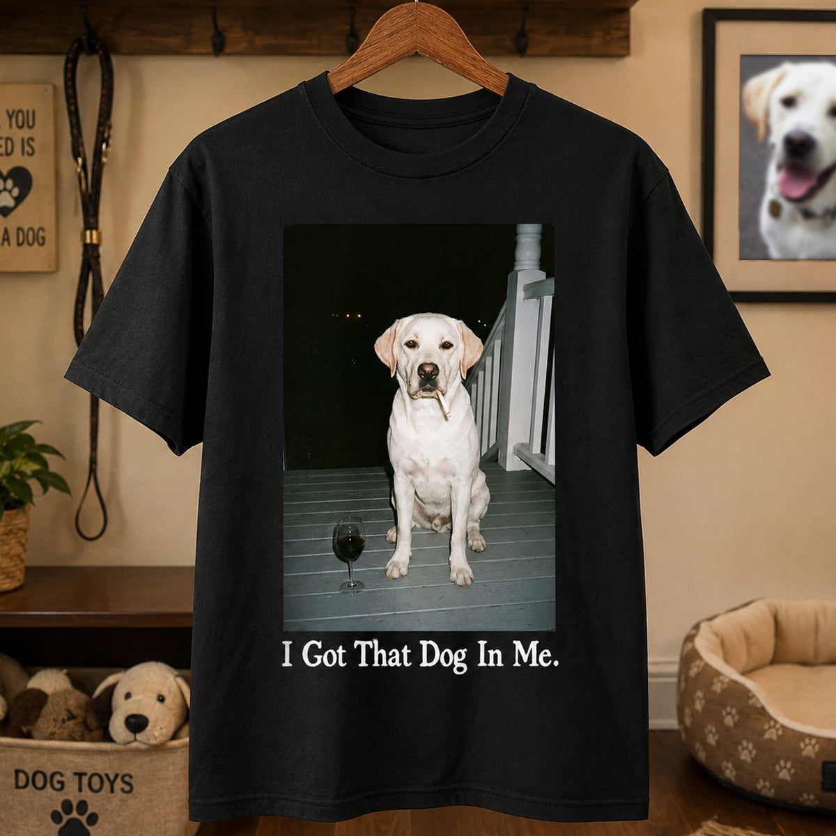 I Got That Dog In Me Custom Dog Photo - Personalized Shirt - Smoking Dog Tee, Weird Pet Gift