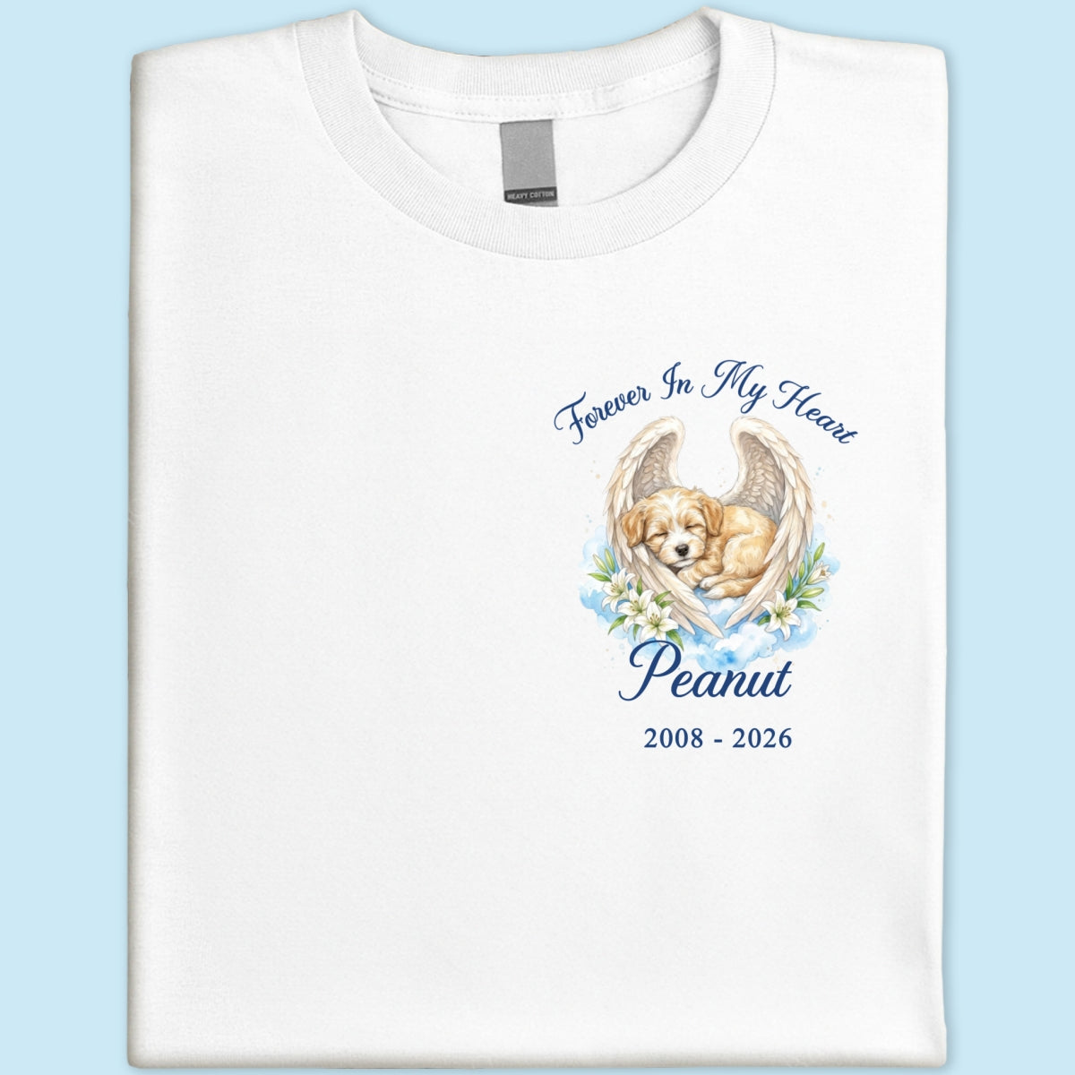 Memorial Upload Dog Cat Custom Photo - Personalized Shirt - Memorial Shirt, Sympathy, Remembrance Gift
