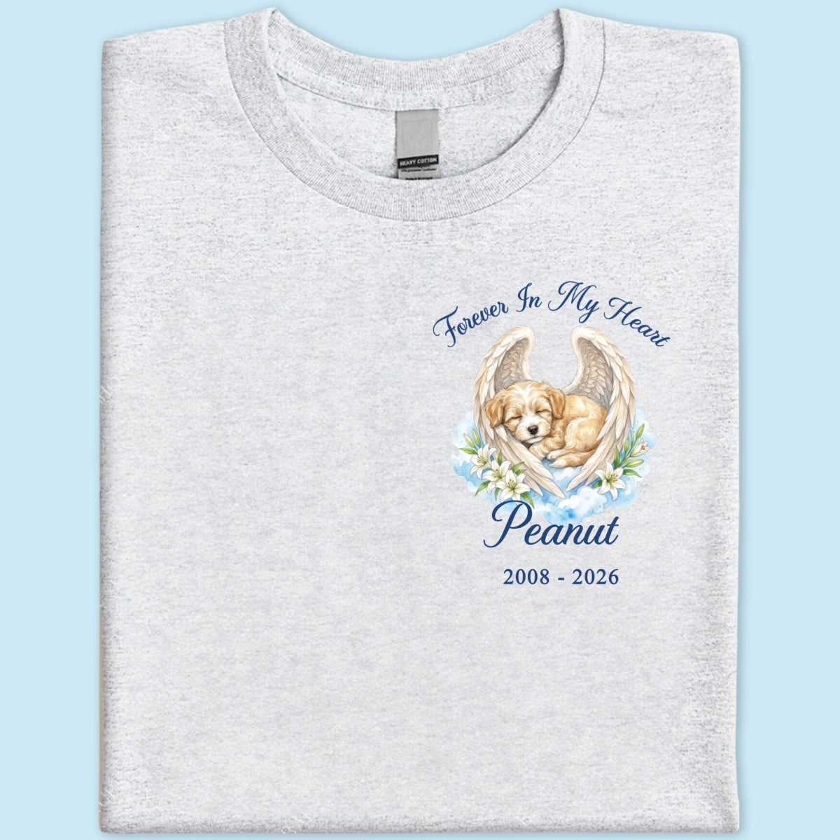 Memorial Upload Dog Cat Custom Photo - Personalized Shirt - Memorial Shirt, Sympathy, Remembrance Gift