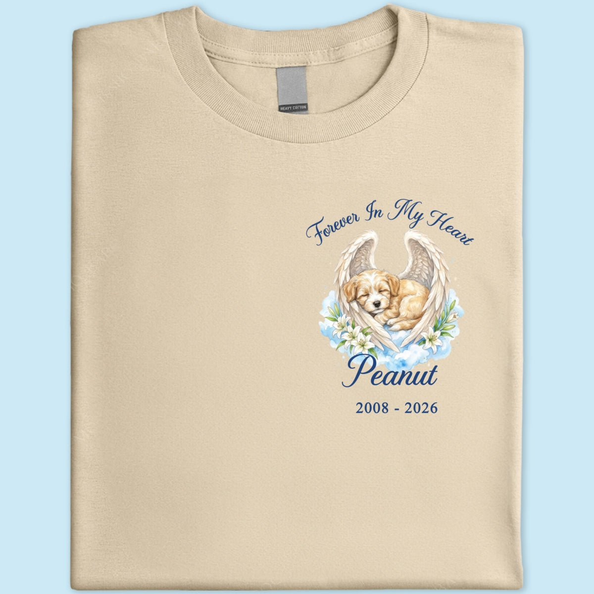Memorial Upload Dog Cat Custom Photo - Personalized Shirt - Memorial Shirt, Sympathy, Remembrance Gift