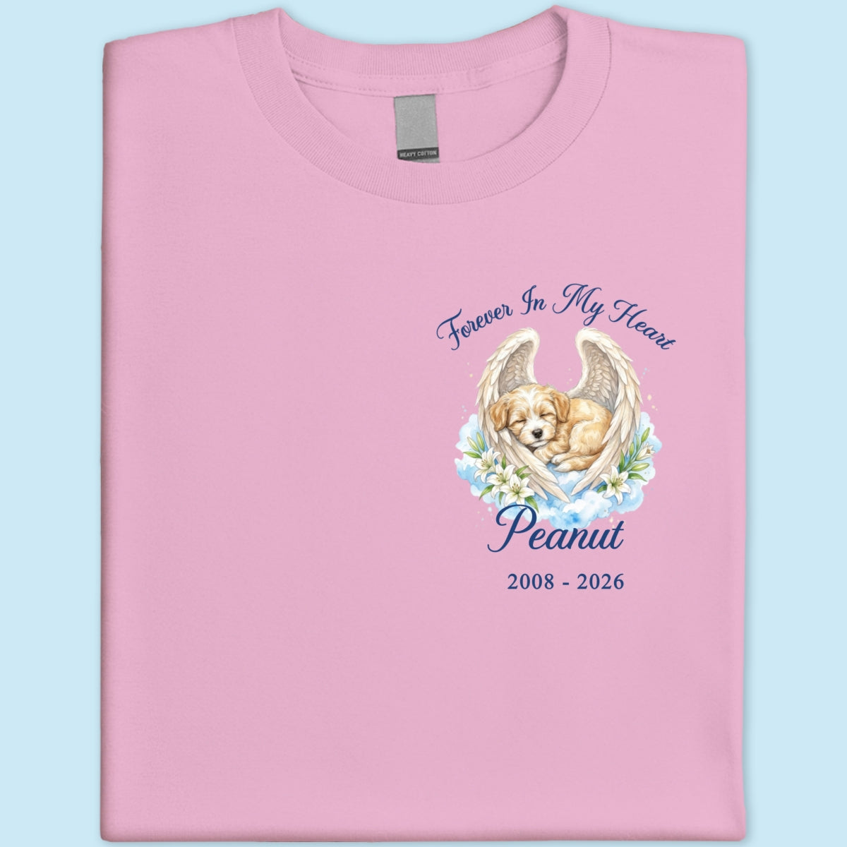 Memorial Upload Dog Cat Custom Photo - Personalized Shirt - Memorial Shirt, Sympathy, Remembrance Gift