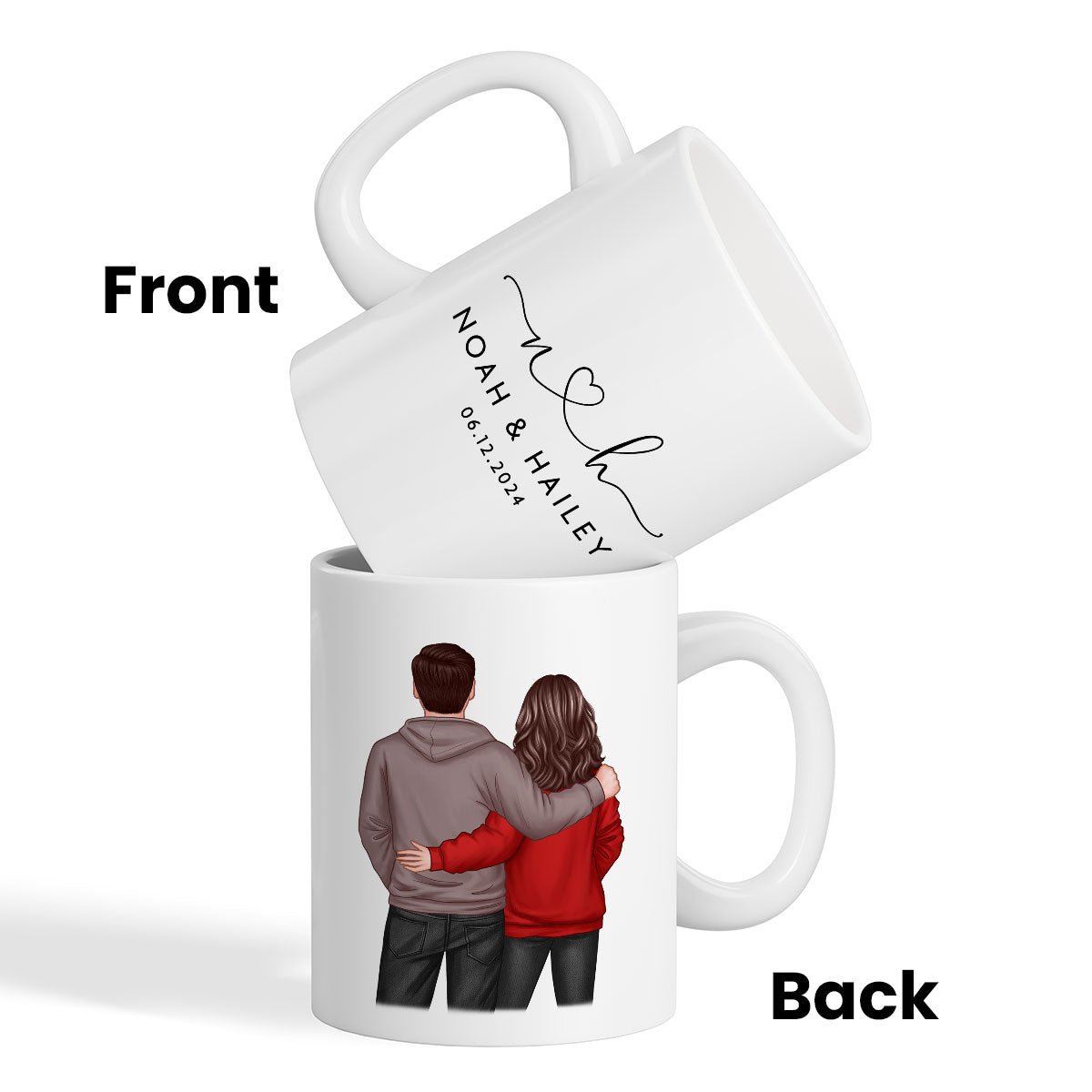 Personalized Mr & Mrs Coffee Mugs, Husband and Wife Mr and Mrs Mug, Anniversary Gift for him, Gift for her