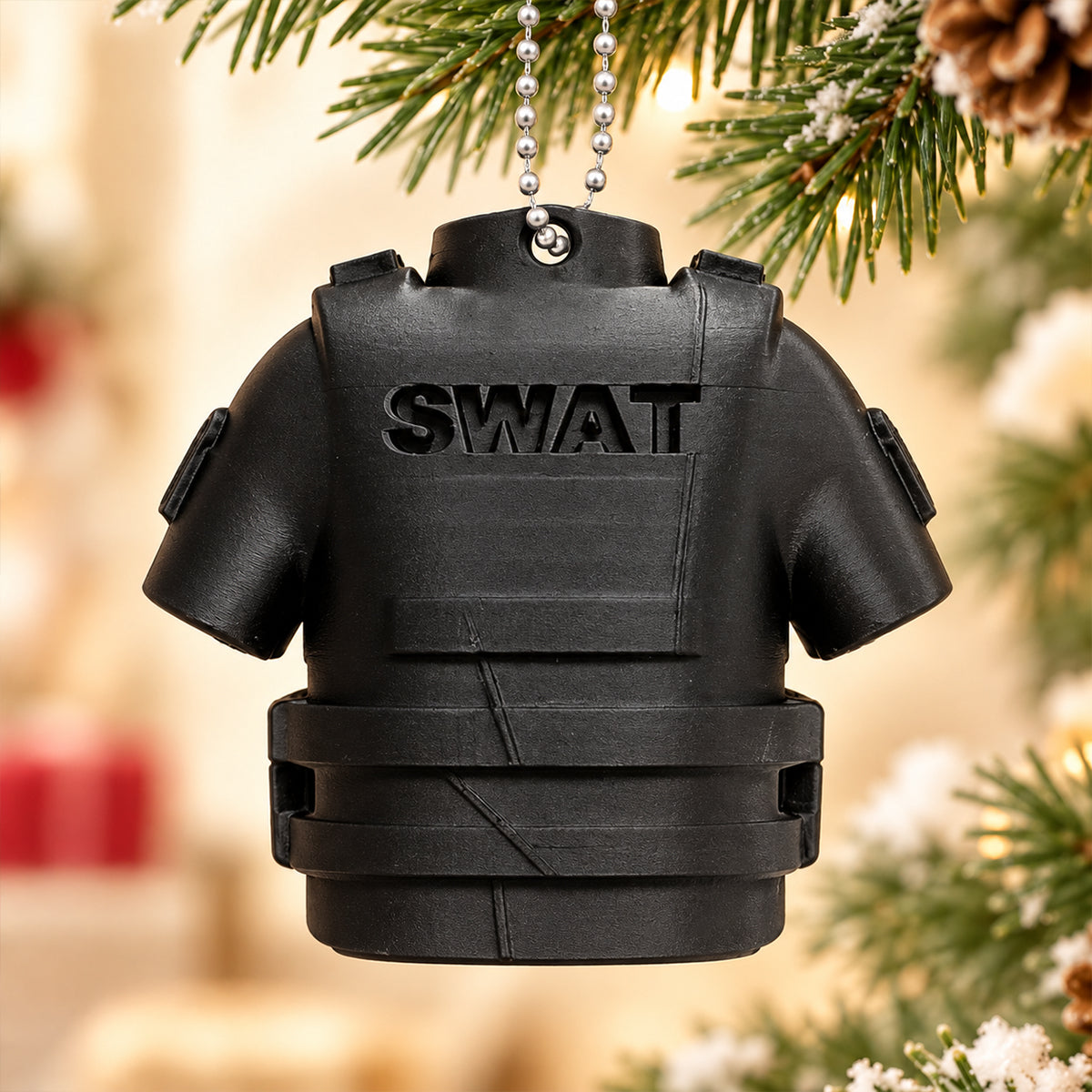 Custom Police Vest Uniform - Personalized 3D Figurine Ornament - Christmas Gift for Husband, Dad, Brother