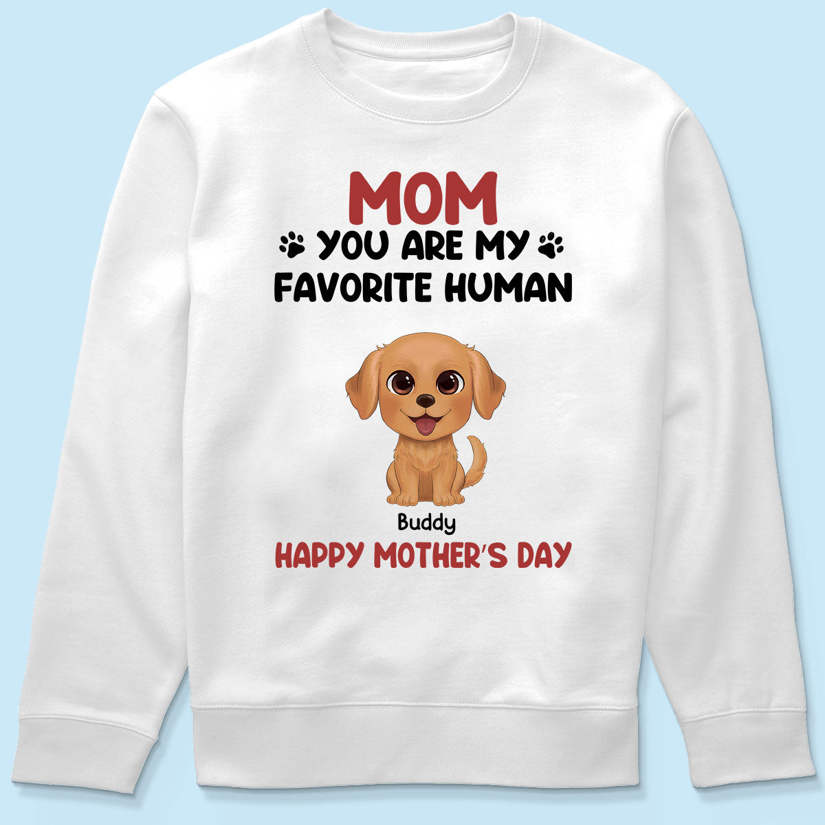 Mom You Are My Favorite Human Happy Mother‘s Day Gift For Dog Mom Personalized Shirt