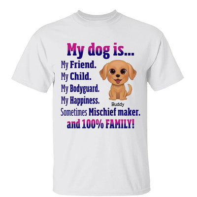 Watercolor Cute Dogs My Dog Is My Family Personalized Shirt