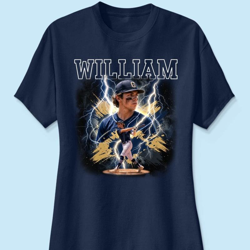 Trending Bootleg Sport Photos Insert With Name - Personalized Shirt - Gift For Boy, Girl