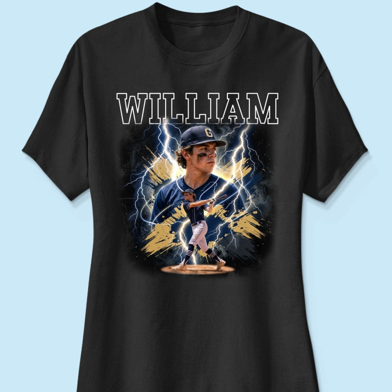 Trending Bootleg Sport Photos Insert With Name - Personalized Shirt - Gift For Boy, Girl