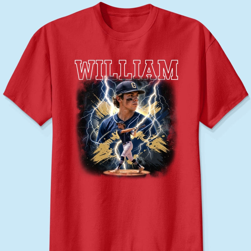 Trending Bootleg Sport Photos Insert With Name - Personalized Shirt - Gift For Boy, Girl