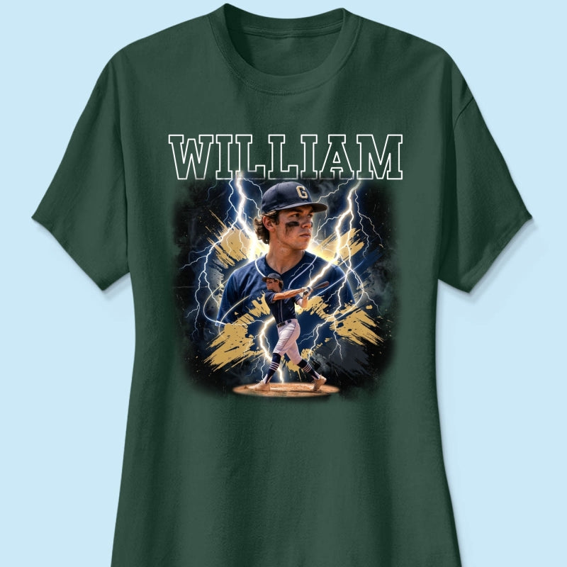 Trending Bootleg Sport Photos Insert With Name - Personalized Shirt - Gift For Boy, Girl