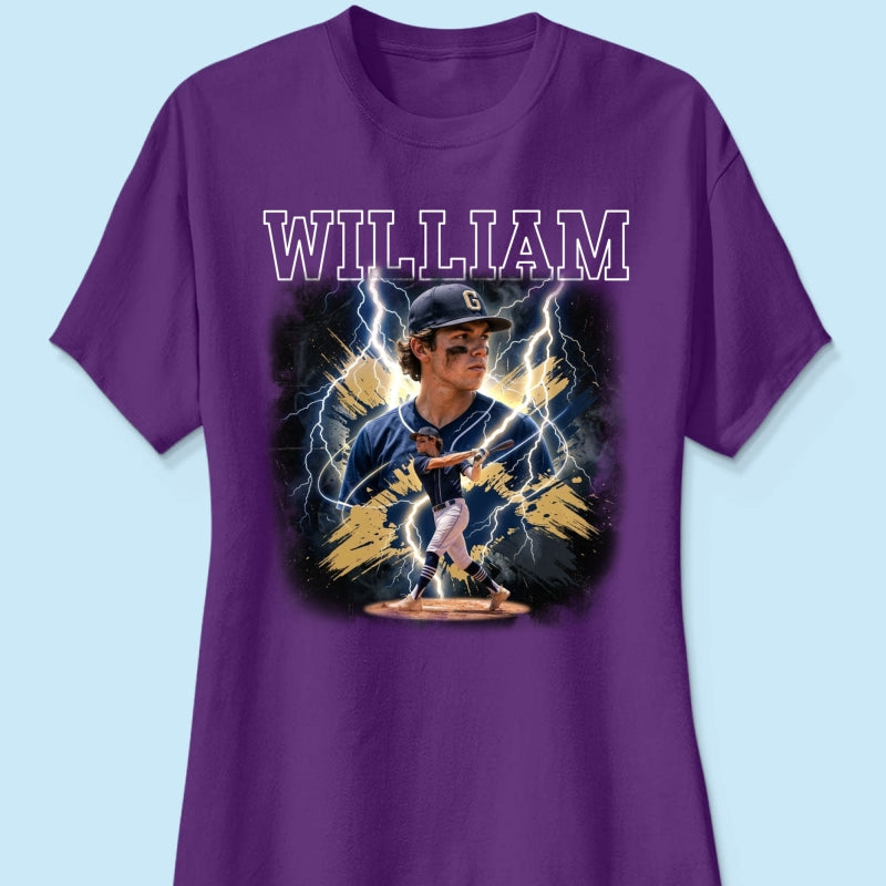 Trending Bootleg Sport Photos Insert With Name - Personalized Shirt - Gift For Boy, Girl