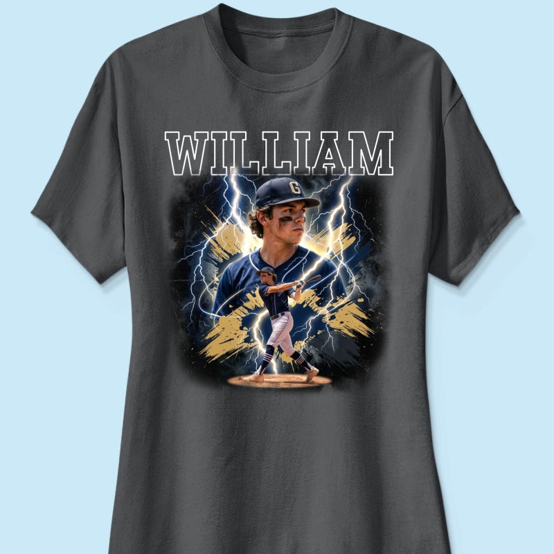 Trending Bootleg Sport Photos Insert With Name - Personalized Shirt - Gift For Boy, Girl