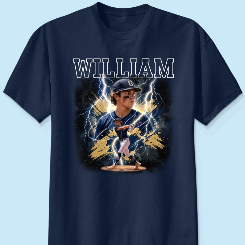 Trending Bootleg Sport Photos Insert With Name - Personalized Shirt - Gift For Boy, Girl