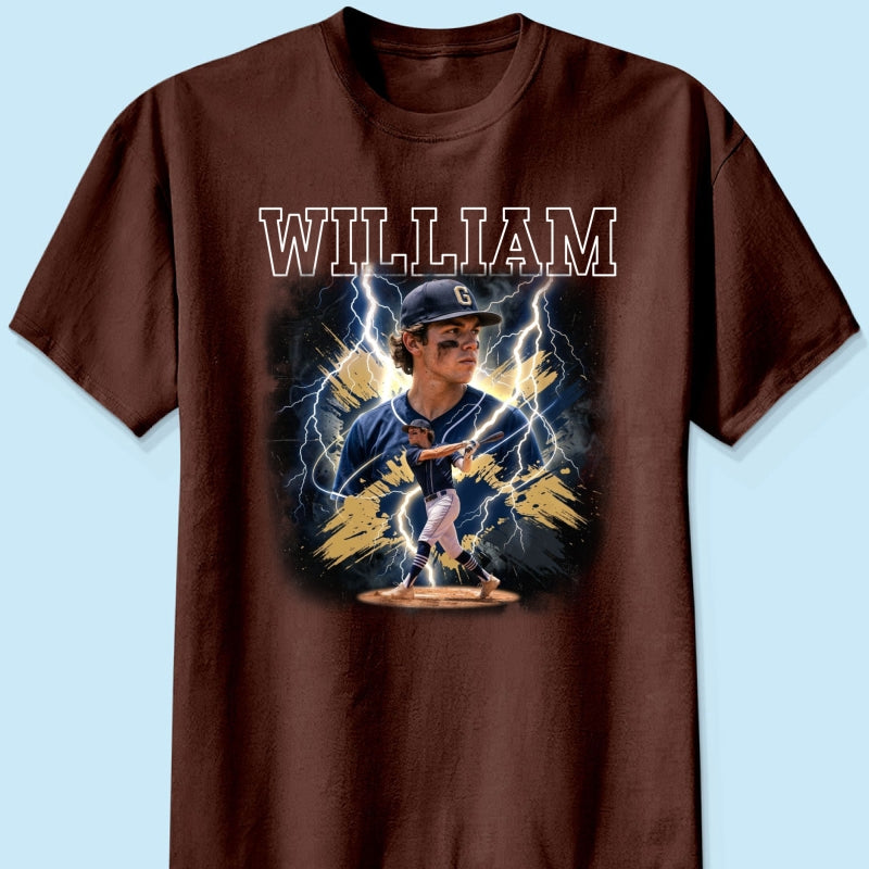Trending Bootleg Sport Photos Insert With Name - Personalized Shirt - Gift For Boy, Girl