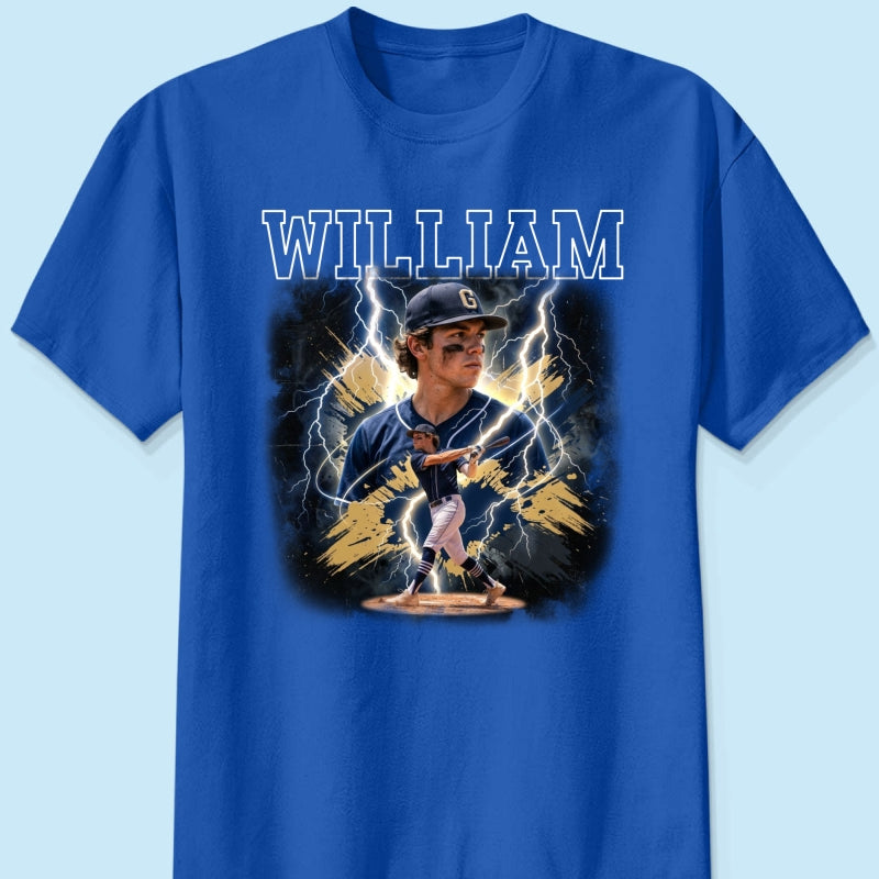 Trending Bootleg Sport Photos Insert With Name - Personalized Shirt - Gift For Boy, Girl