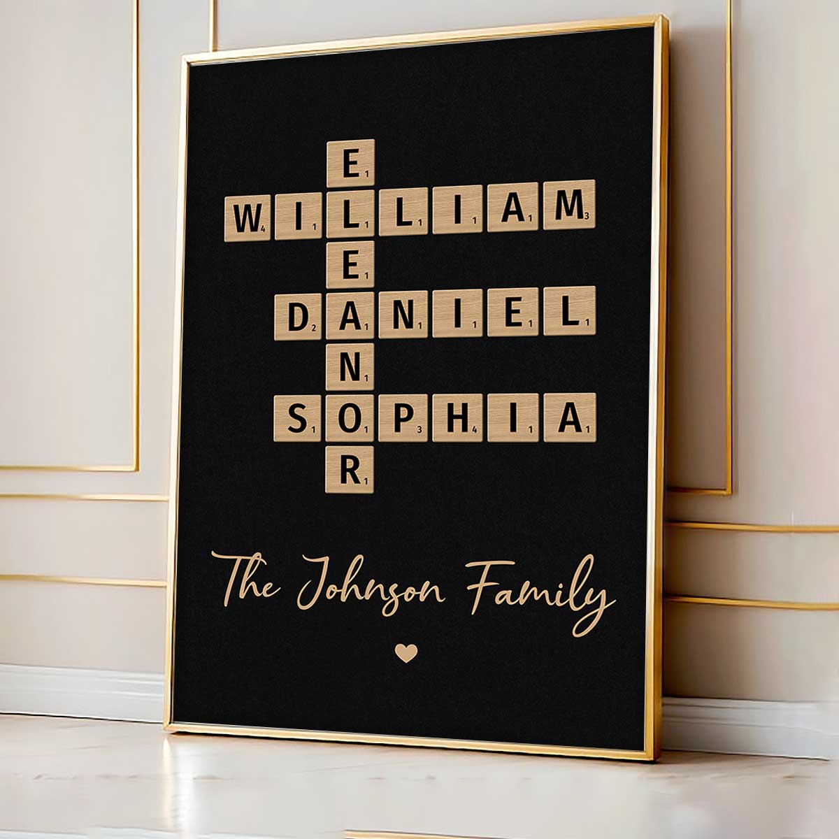 [FREE DELIVERY - Limited Time Offer] Unique Family Home Decor Make Your Own Crossword Puzzle Personalized Poster
