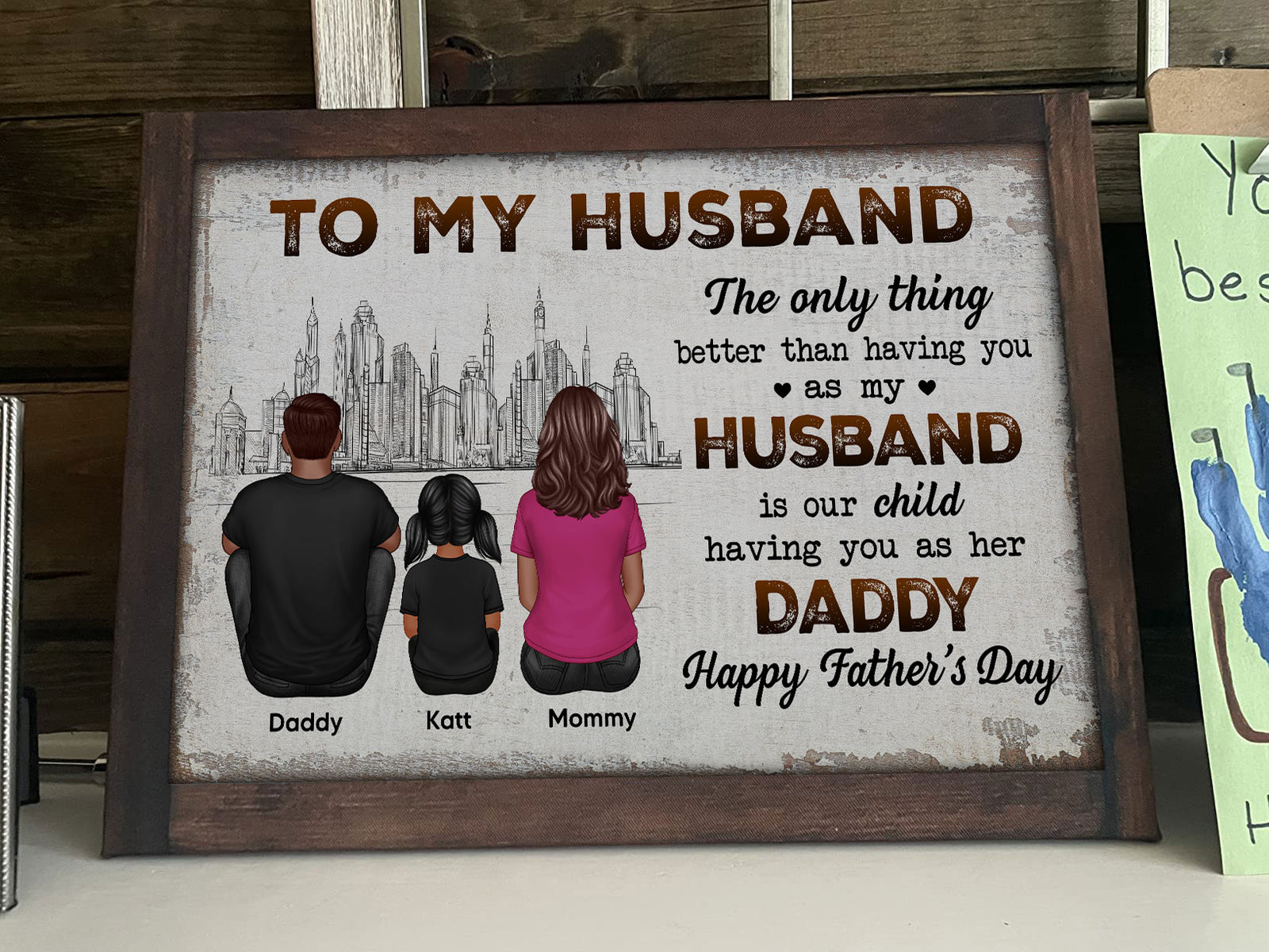 Our Children Having You As Their Daddy Personalized Poster, Gift For Dad, Grandpa