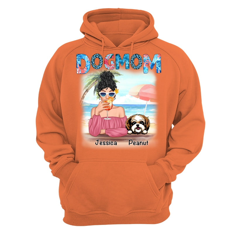 Dog Mom Summer Patterned Personalized Shirt