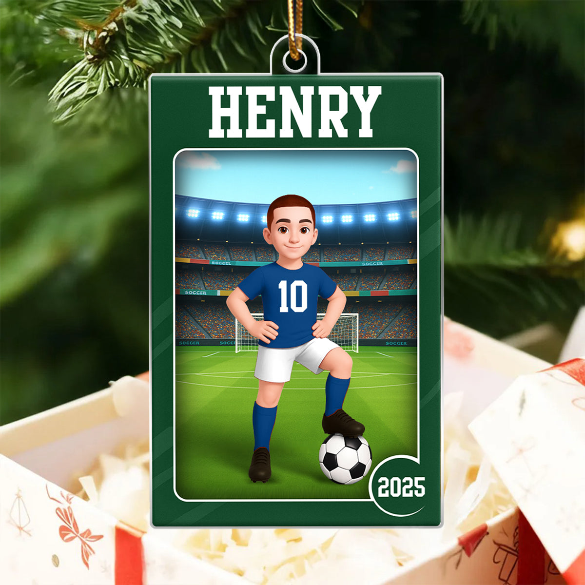 Soccer Boy Girl 3D Effect Action Figure - Personalized Acrylic Ornament