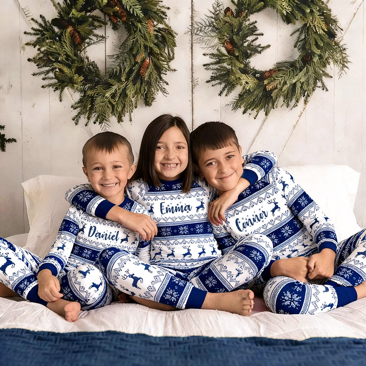 Christmas Ugly Sweater Pattern - Personalized Family Matching Pajamas