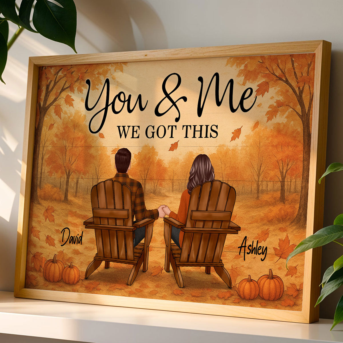 Fall Season Couple Eternal Love Personalized Poster