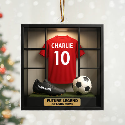Soccer Legacy Wall - Personalized Acrylic Ornament - Christmas Gift for Sons, Grandsons, Boyfriends