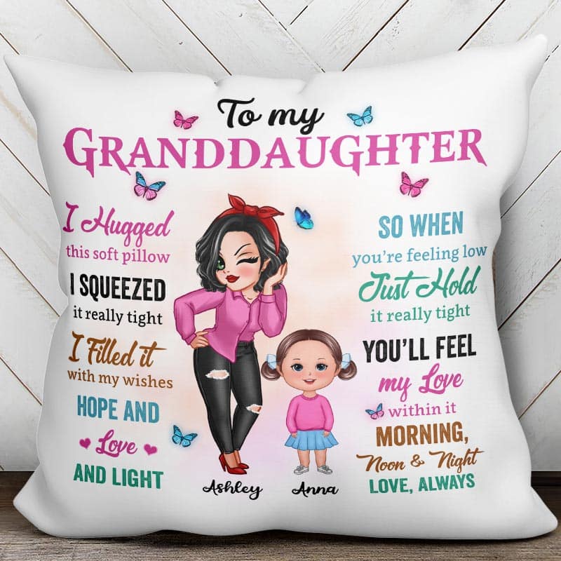 Colorful To My Granddaughter Grandson Gift Personalized Pillow (Insert Included)