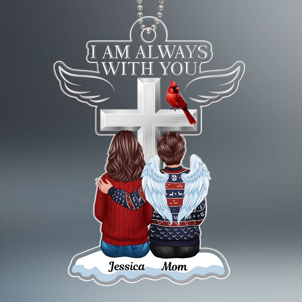 Always With You Family Memorial Keepsake - Personalized Acrylic Ornament