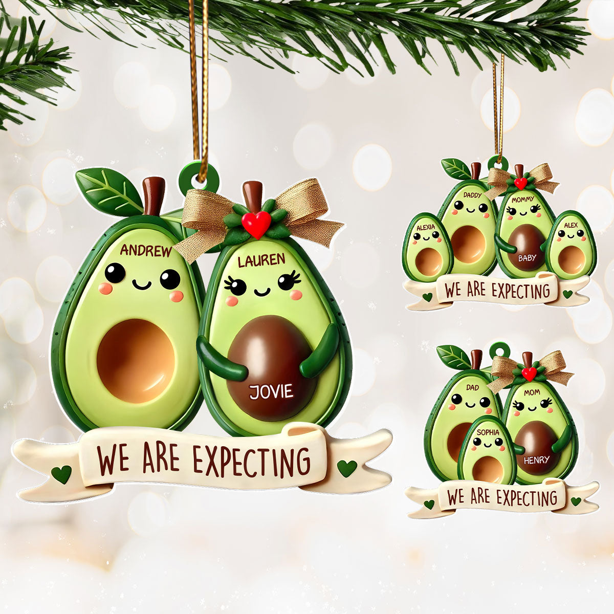 “Expecting Joy” Personalized Ornaments for Christmas
