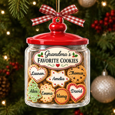 Grandma's Favorite Cookies - Personalized Acrylic Ornament - Christmas Gift Keepsake for Grandma