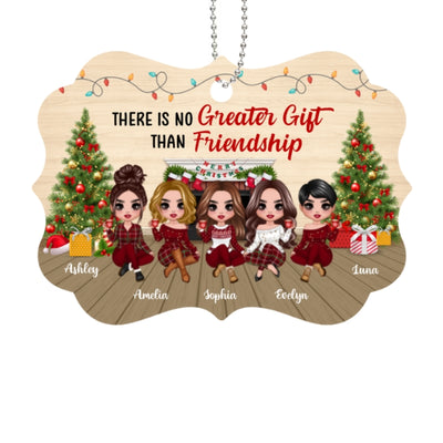 There‘s No Greater Gift Than Besties Doll Girls Personalized Wooden Ornament