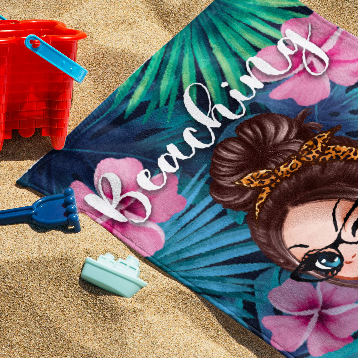 Beaching Not Teaching Custom Beach Towel for Teacher, Summer Trip Beach Towel