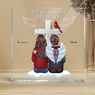 Always With You Family Memorial Keepsake Personalized Acrylic Block Plaque