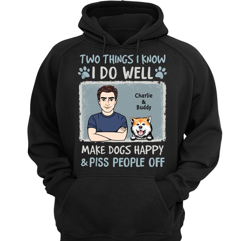 Things I Do Well Dog Lover Drizzle Color Frame Personalized Shirt