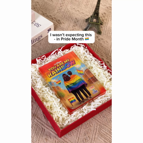Pride Month LGBT Couple Custom Figure Personalized Rectangle Acrylic Block Plaque, Gift For Couple