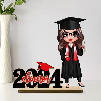 Graduation Gift Graduate Senior Class Of 2024 Personalized Standing Wooden Plaque