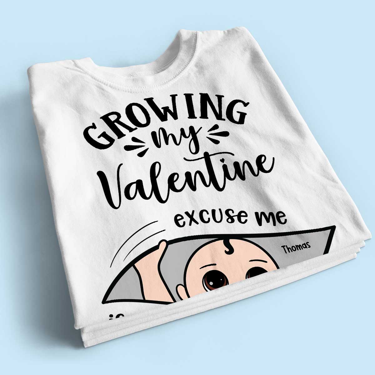 Growing My  Cute Baby Excuse Me Is It Yet Personalized Shirt,  Gift For Expecting Mom, Pregnancy Announcement, Baby Reveal