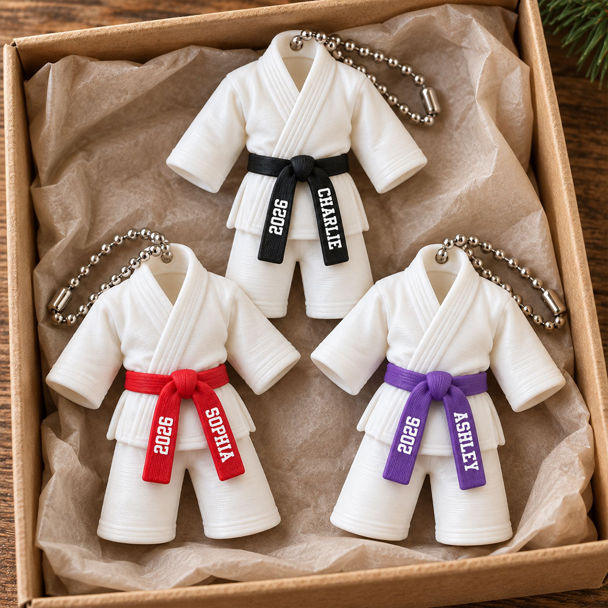 Karate Uniform - Personalized 3D Ornament - Christmas Gift For Daughter, Son, Granddaughter, Grandson