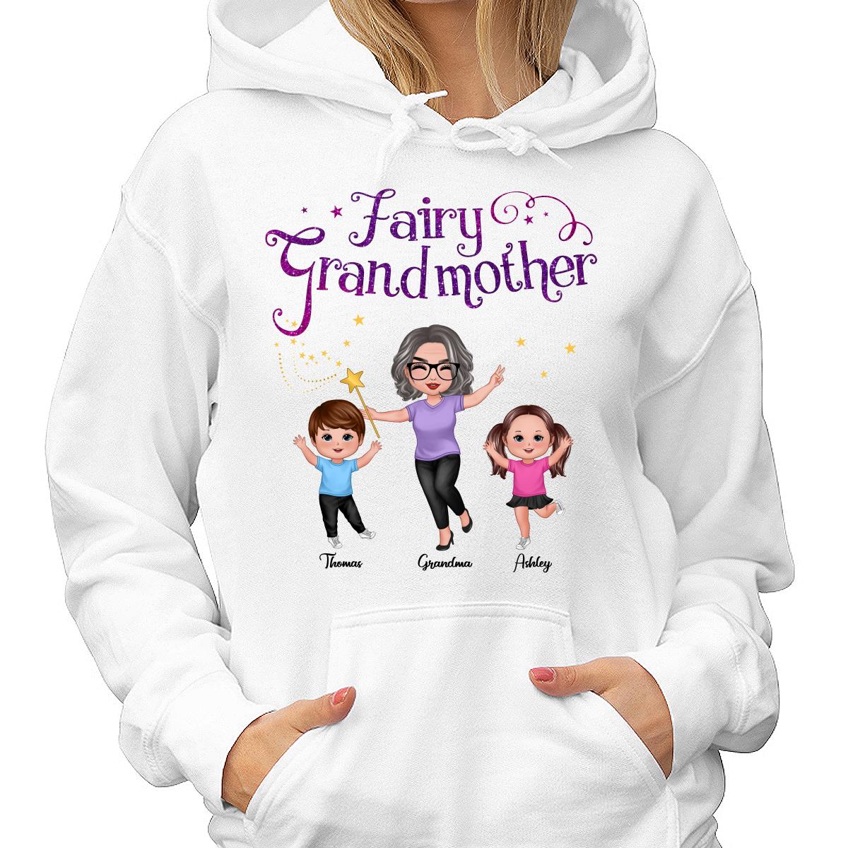 Fairy Grandmother Happy Doll Grandma And Grandkids Personalized Shirt